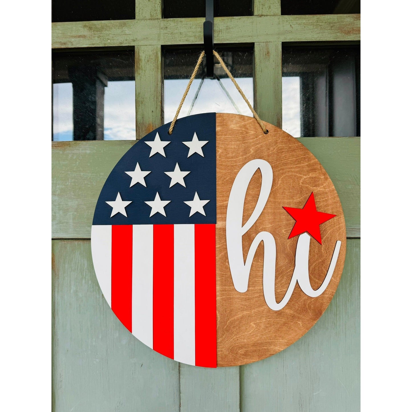 Patriotic Hi Door Hanger