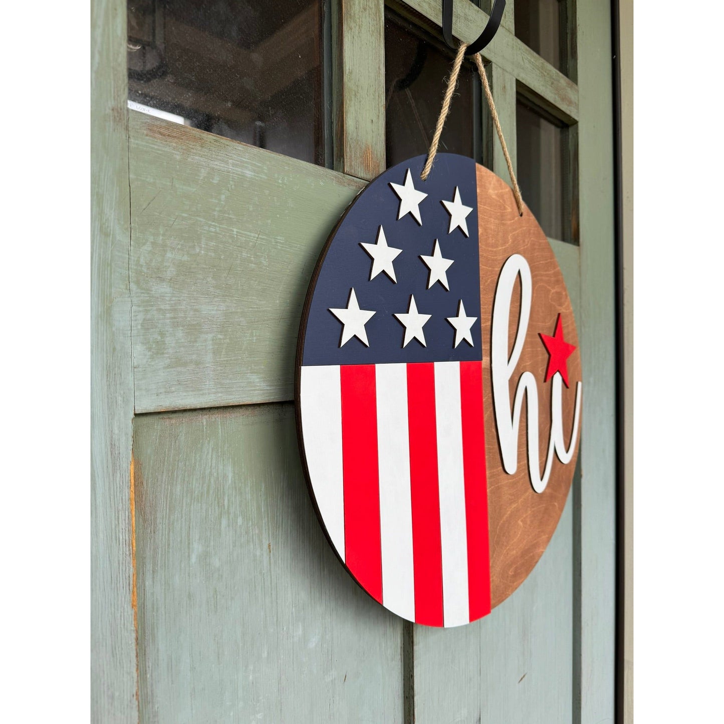 Patriotic Hi Door Hanger