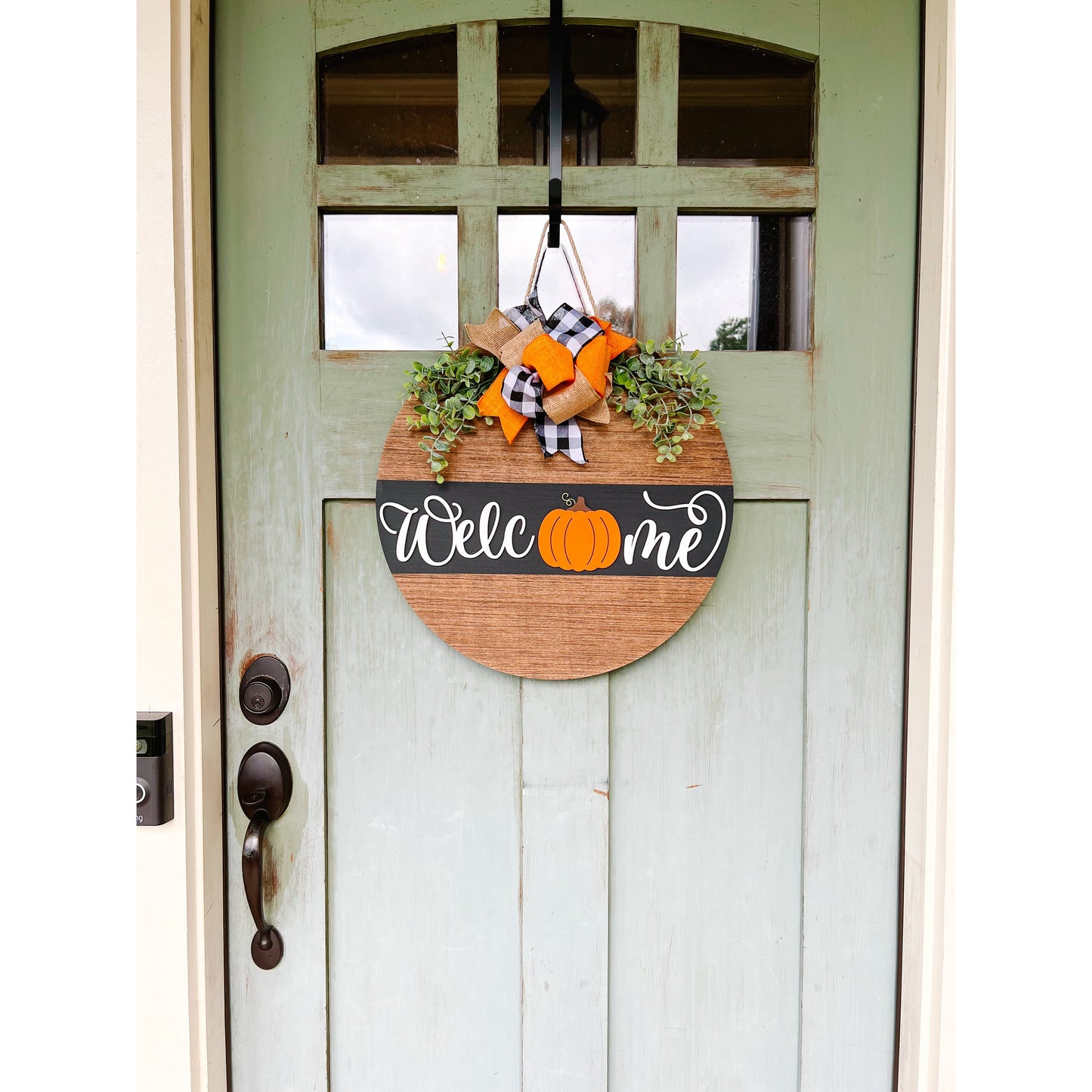 Welcome Pumpkin Door Hanger