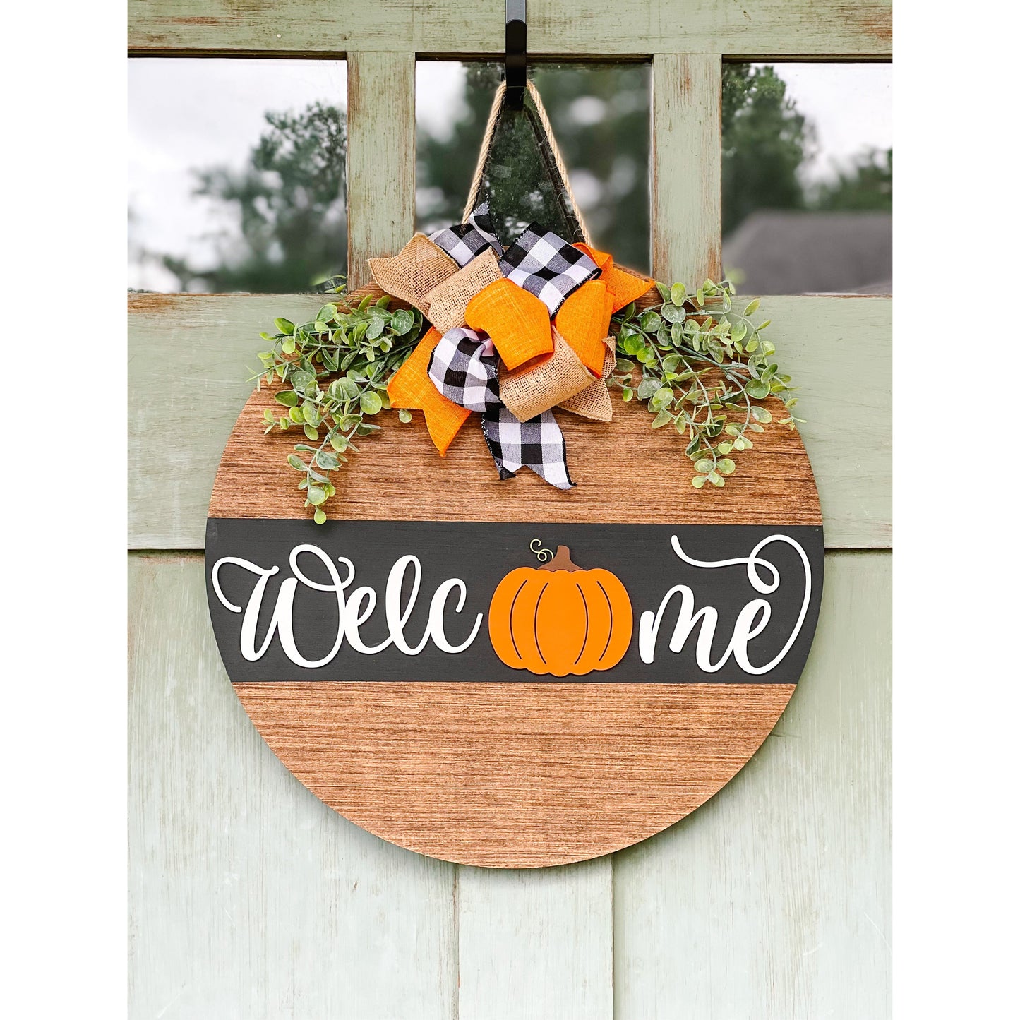 Welcome Pumpkin Door Hanger