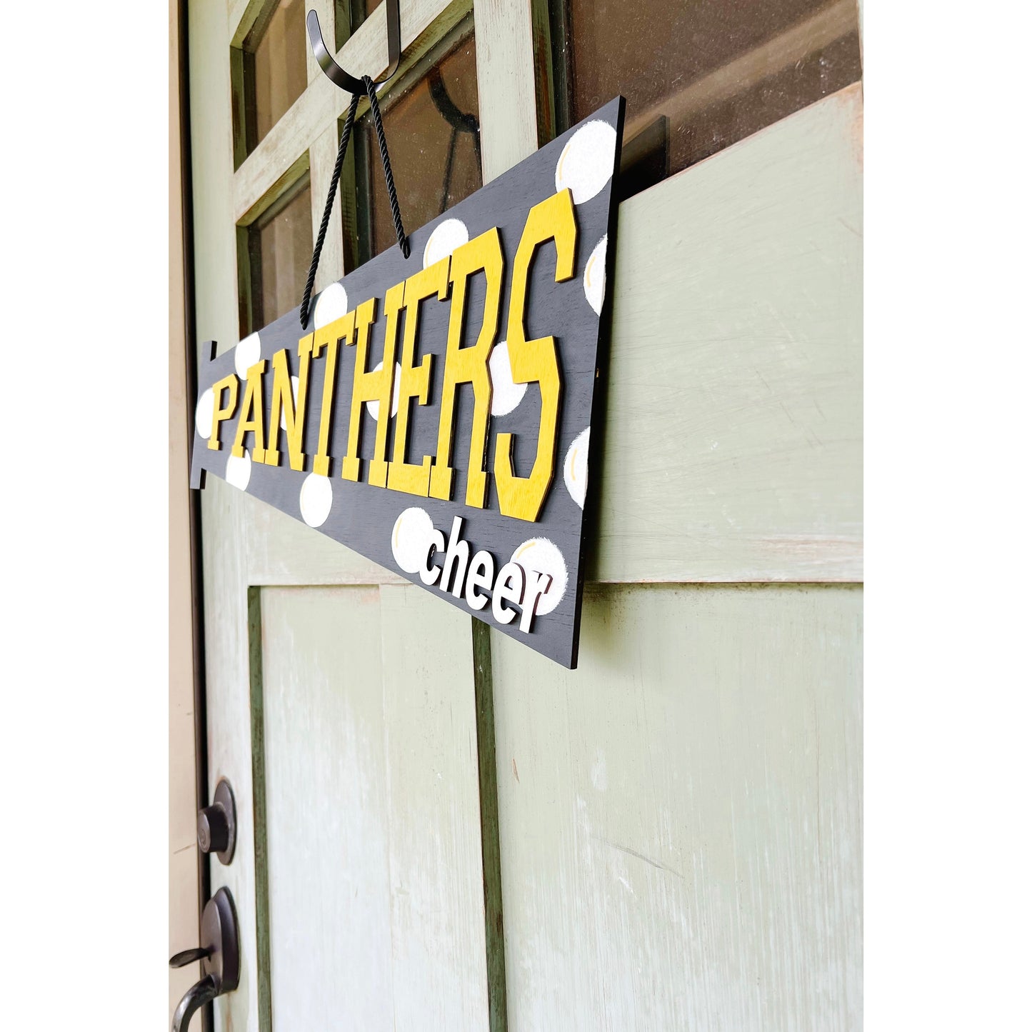 Panthers Cheer Megaphone Door Hanger