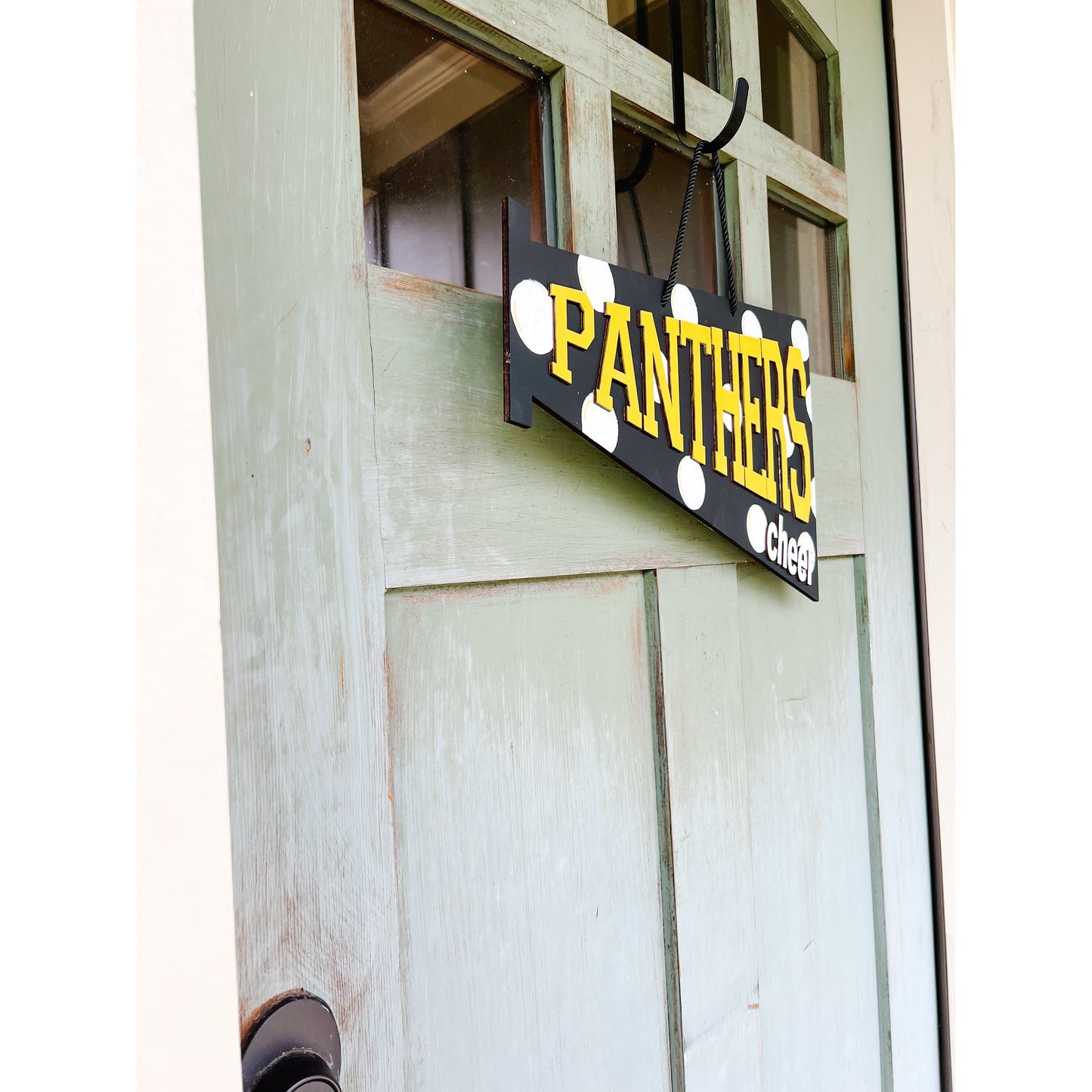 Panthers Cheer Megaphone Door Hanger