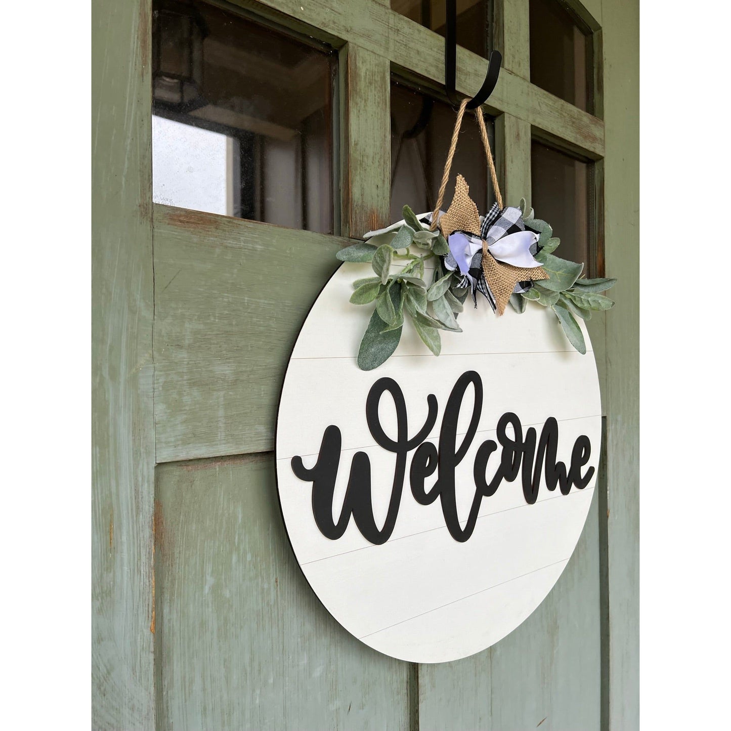 PCHSW Welcome White Door Hanger