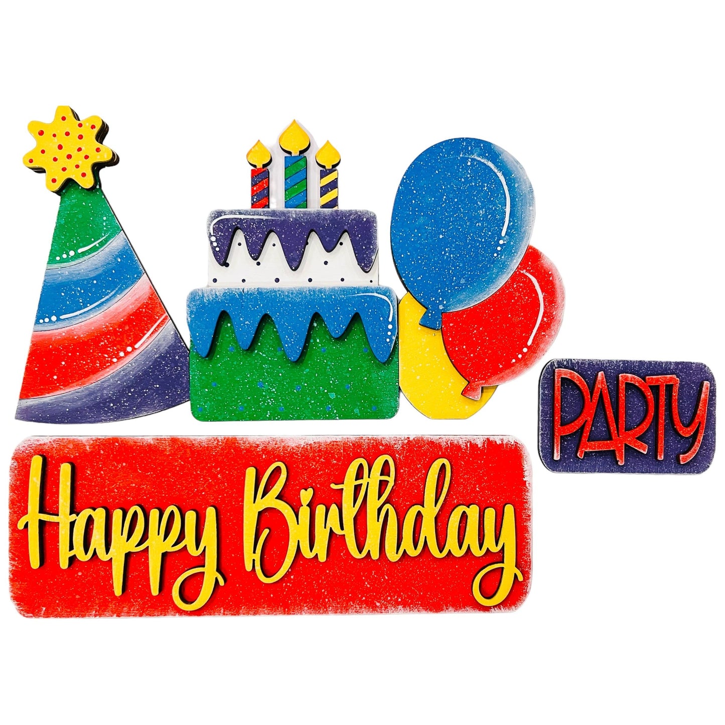 Happy Birthday Interchangeable Farmhouse Truck with Inserts