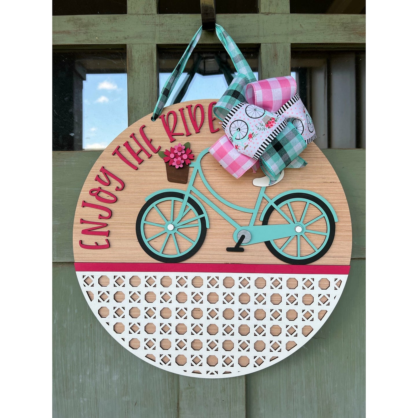 Enjoy the Ride Bicycle Door Hanger