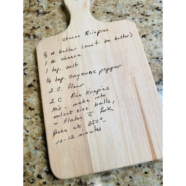Recipe Cutting Board, Choose Your Own Recipe, Family Recipe Cutting Board, Christmas Gift Idea, Cutting Board Gift, Engraved Cutting Board