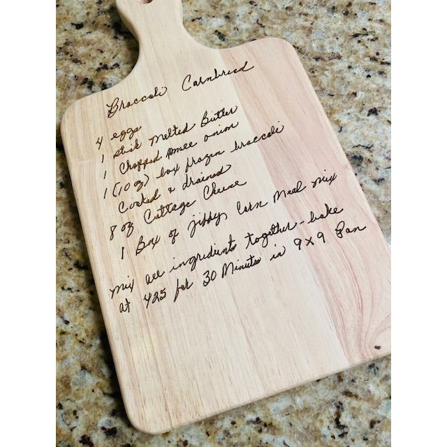 Recipe Cutting Board, Choose Your Own Recipe, Family Recipe Cutting Board, Christmas Gift Idea, Cutting Board Gift, Engraved Cutting Board