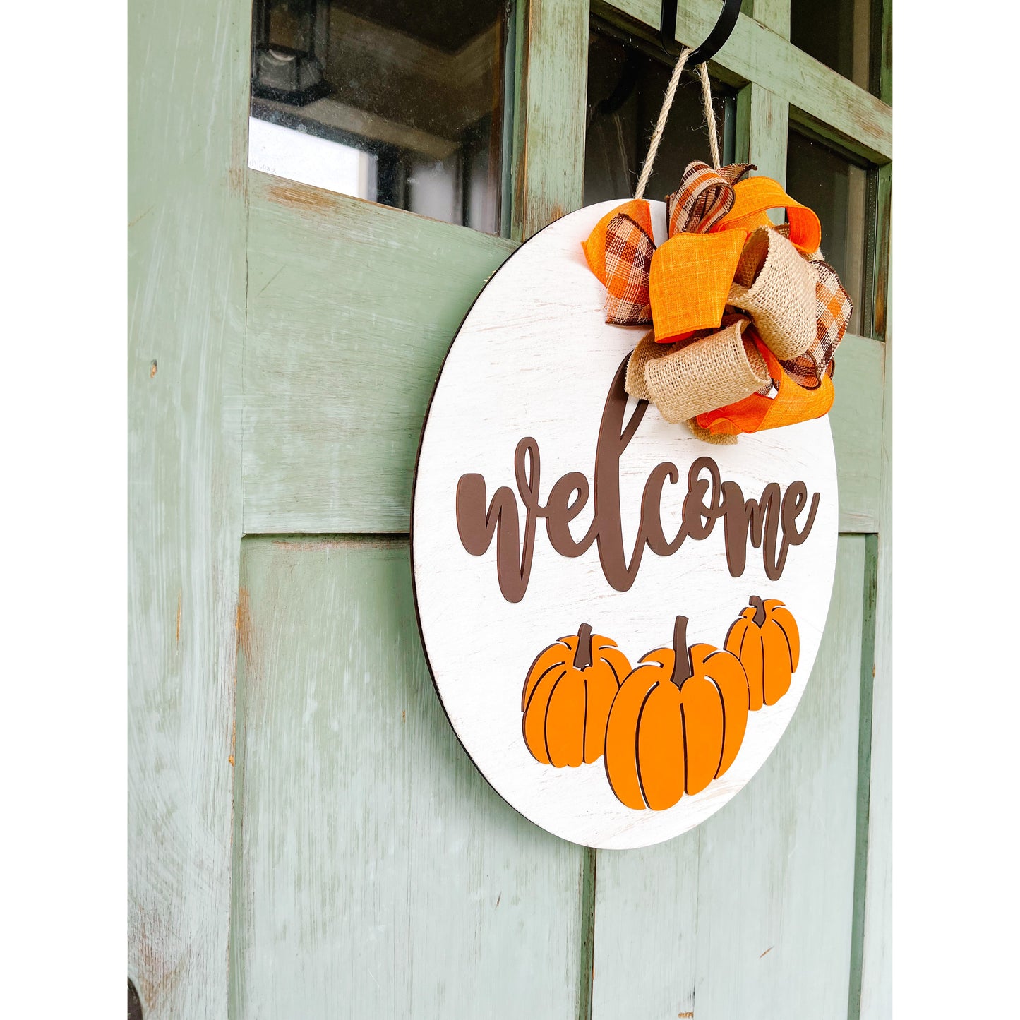 PCHSW Welcome Pumpkin Trio Door Hanger