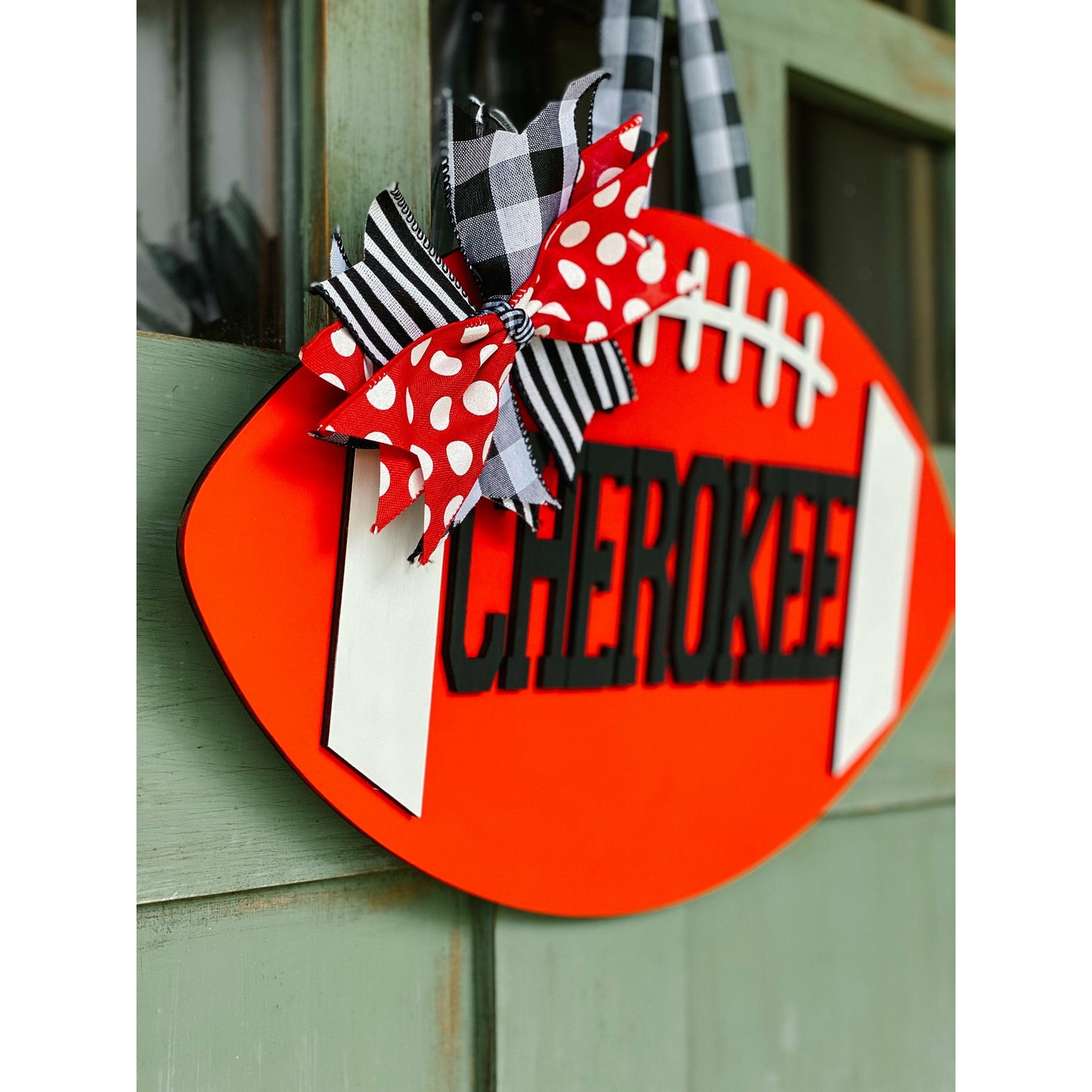 School Team Football Door Sign
