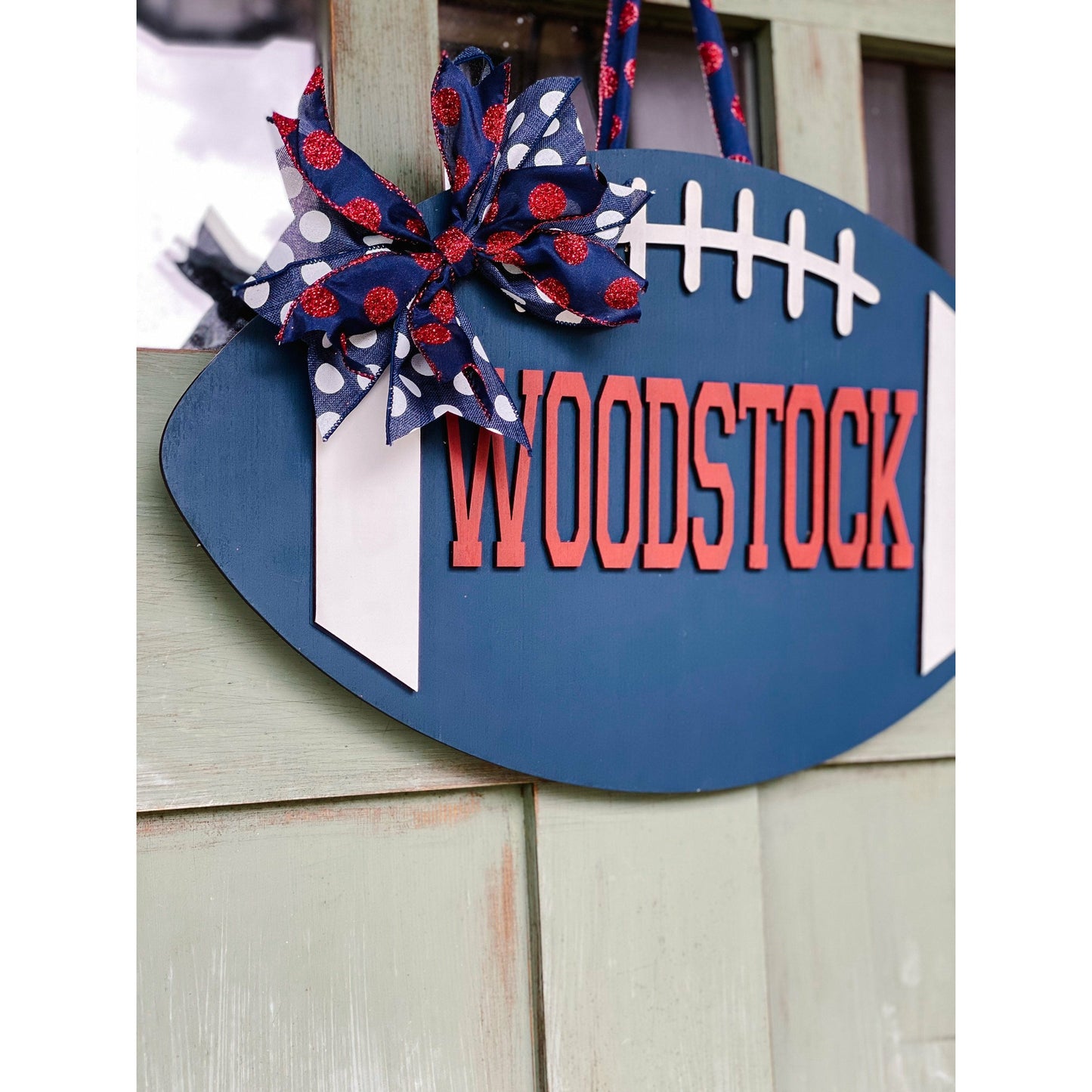 School Team Football Door Sign