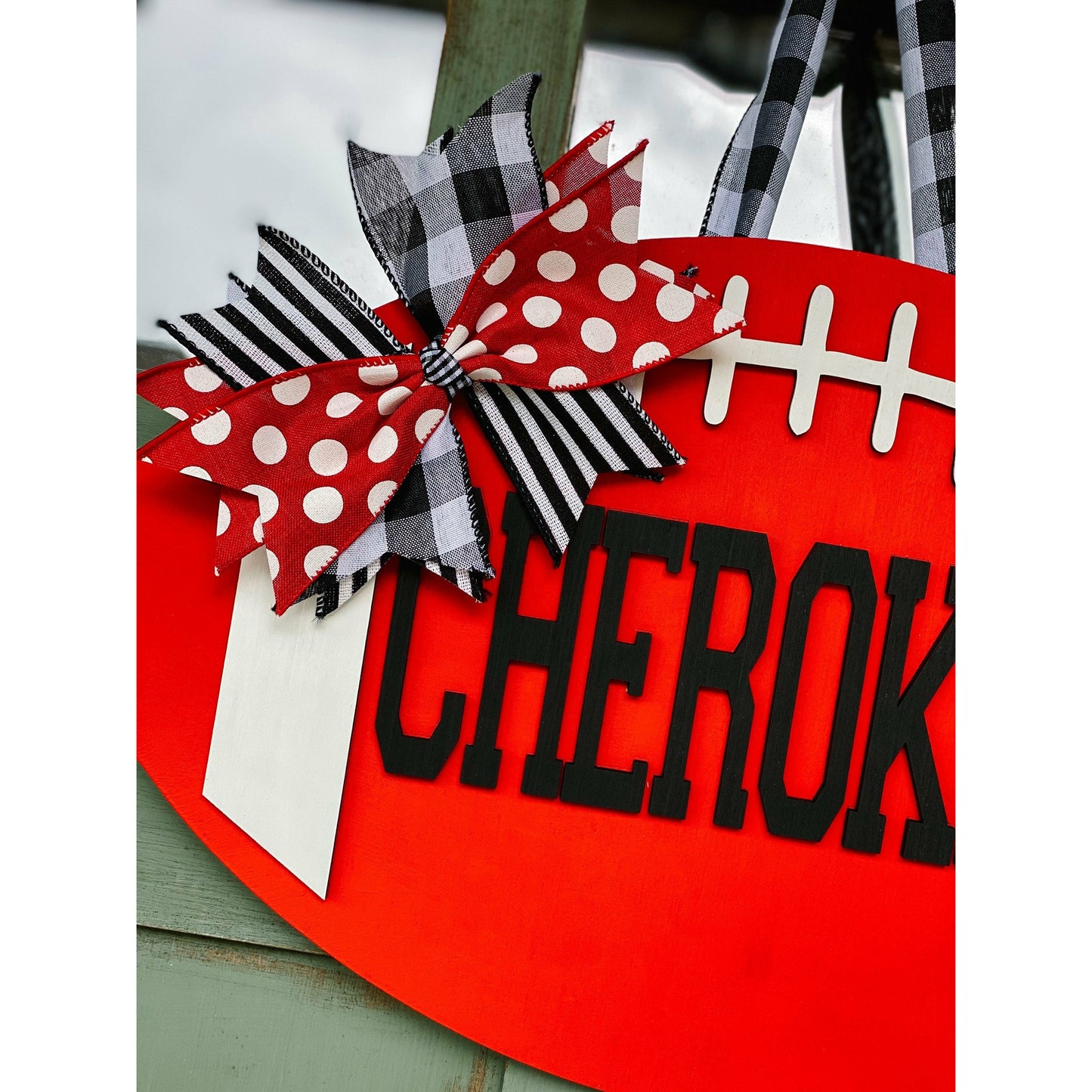 School Team Football Door Sign