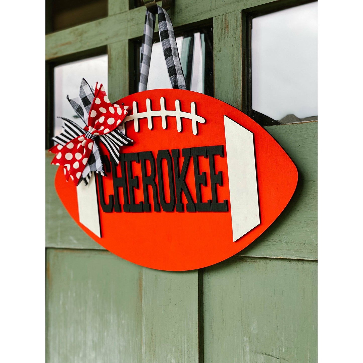 School Team Football Door Sign