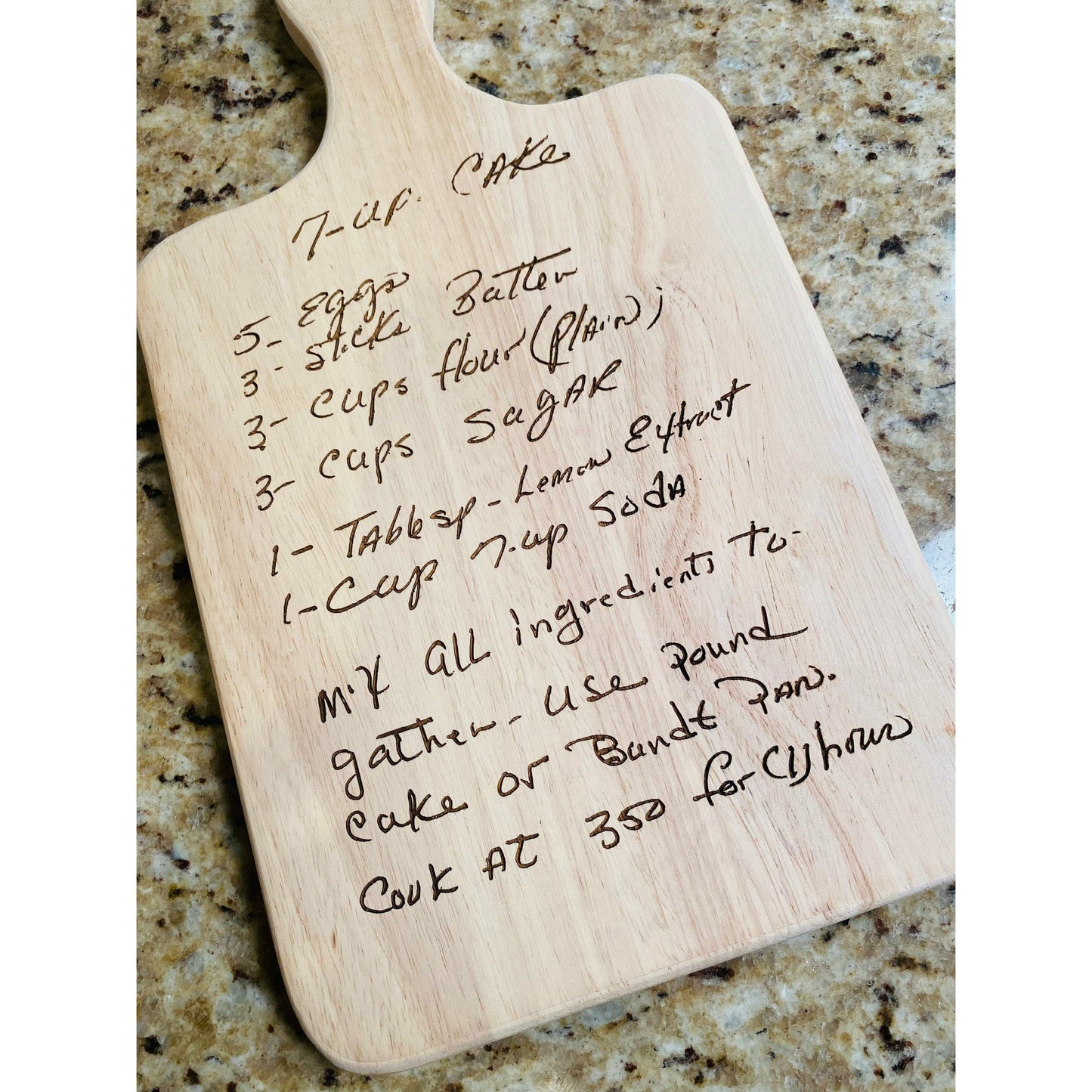 Handwritten Recipe Board, Personalized Cutting Board, Engraved Cutting Board, Housewarming Gift