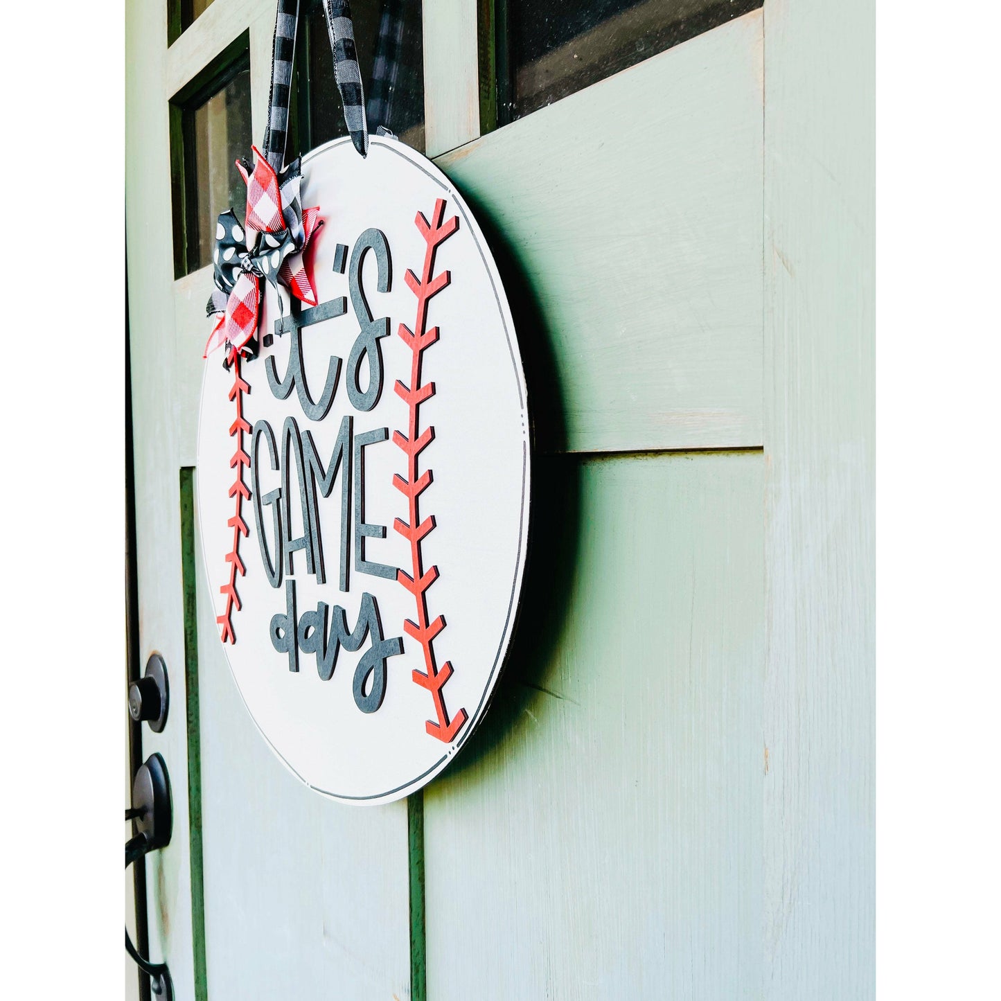 Baseball Door Hanger Its Game Day
