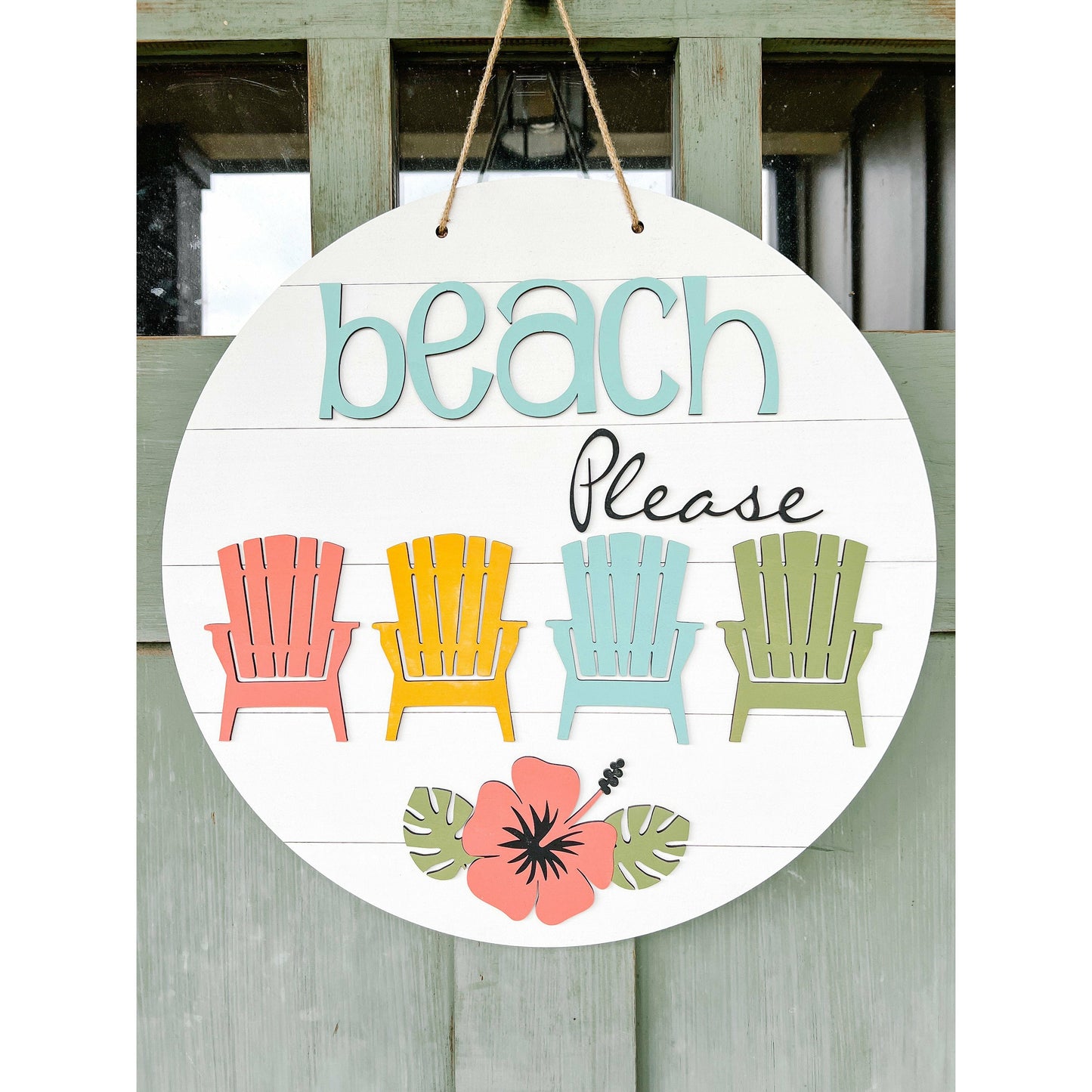 Beach Please Welcome Door Hanger