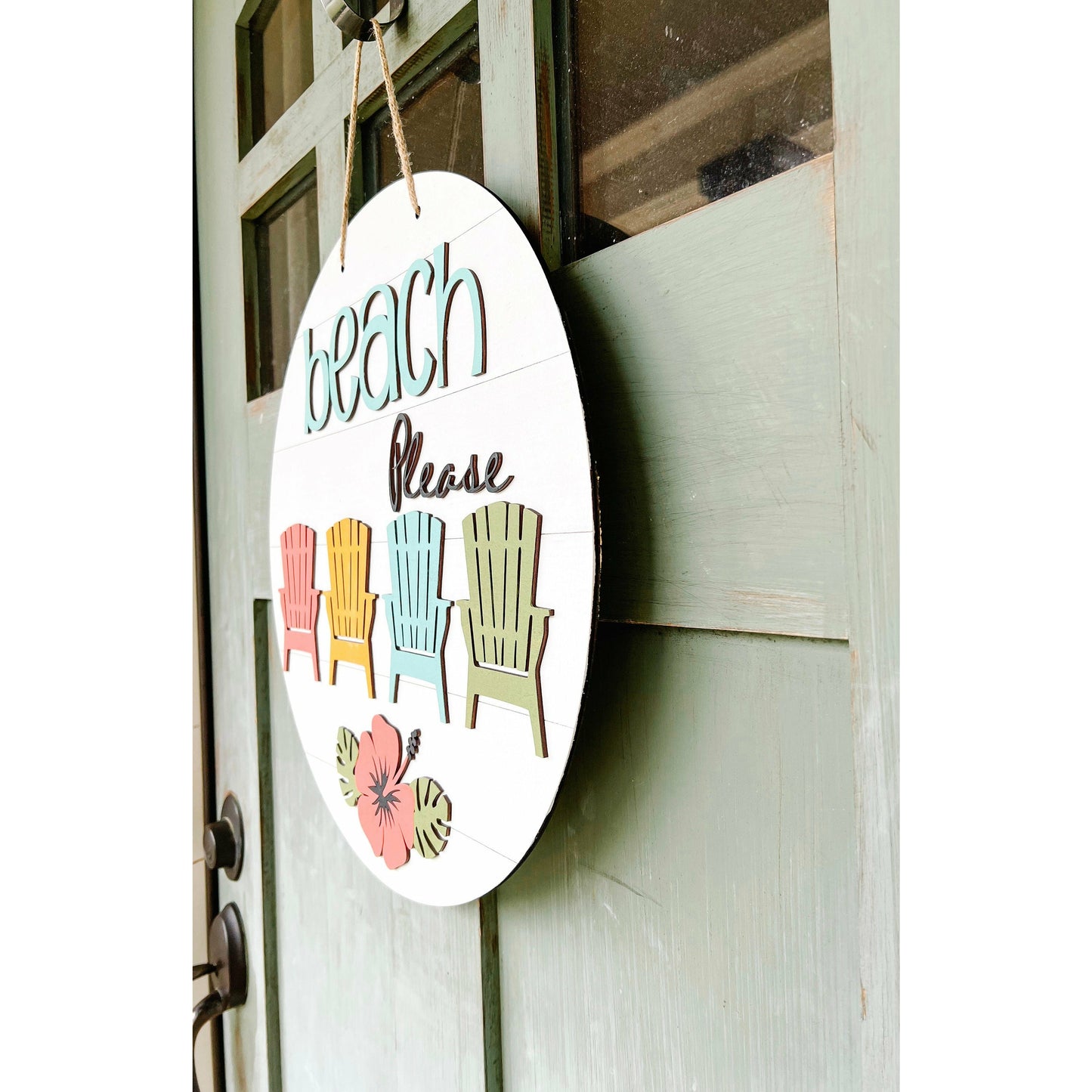 Beach Please Welcome Door Hanger