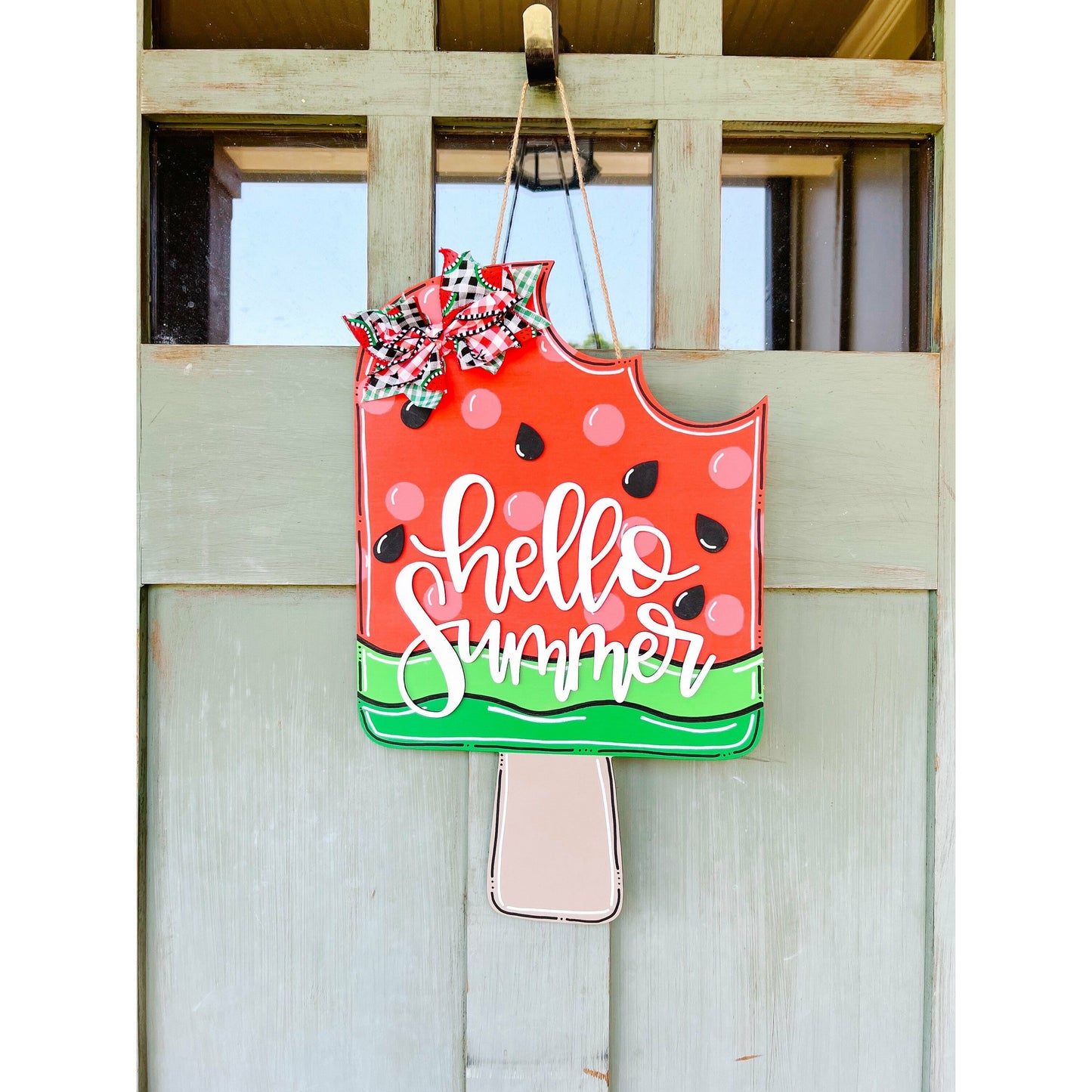 Hello Summer Popsicle Door Hanger