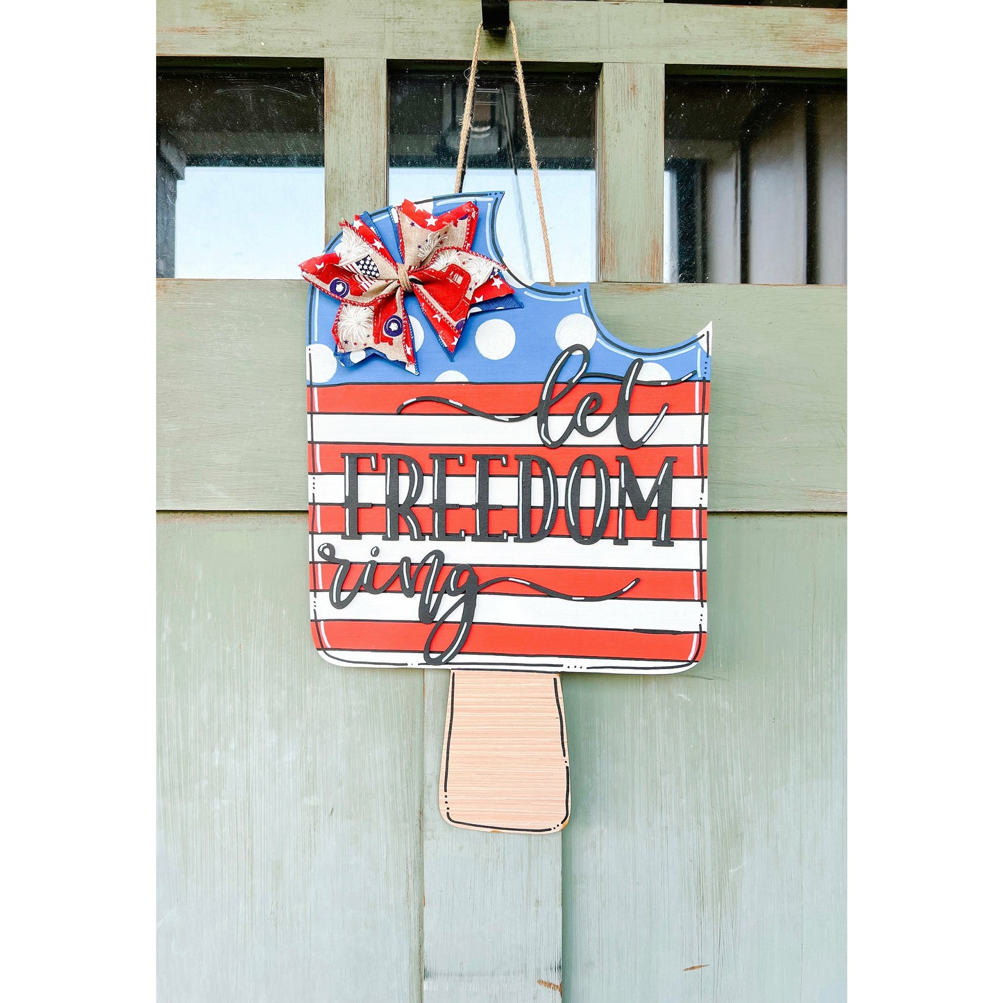 4th of July Popsicle Door Hanger