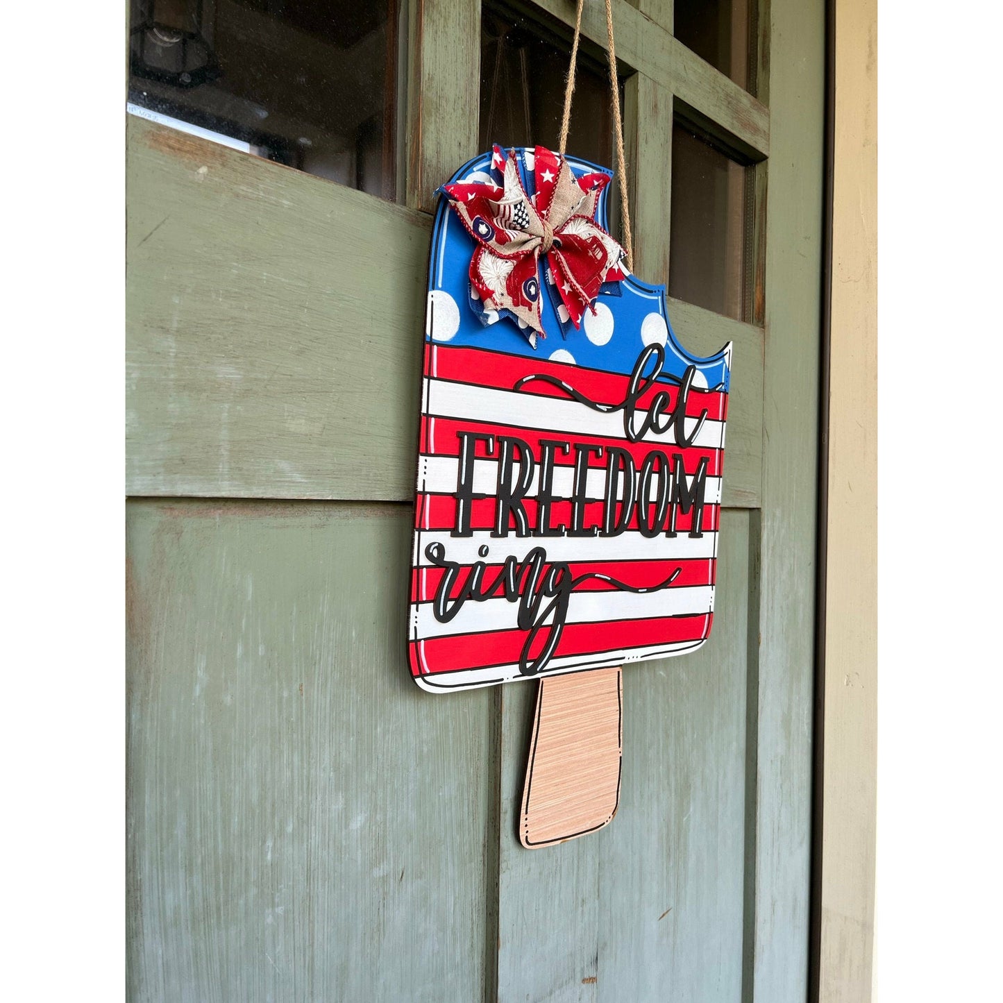4th of July Popsicle Door Hanger
