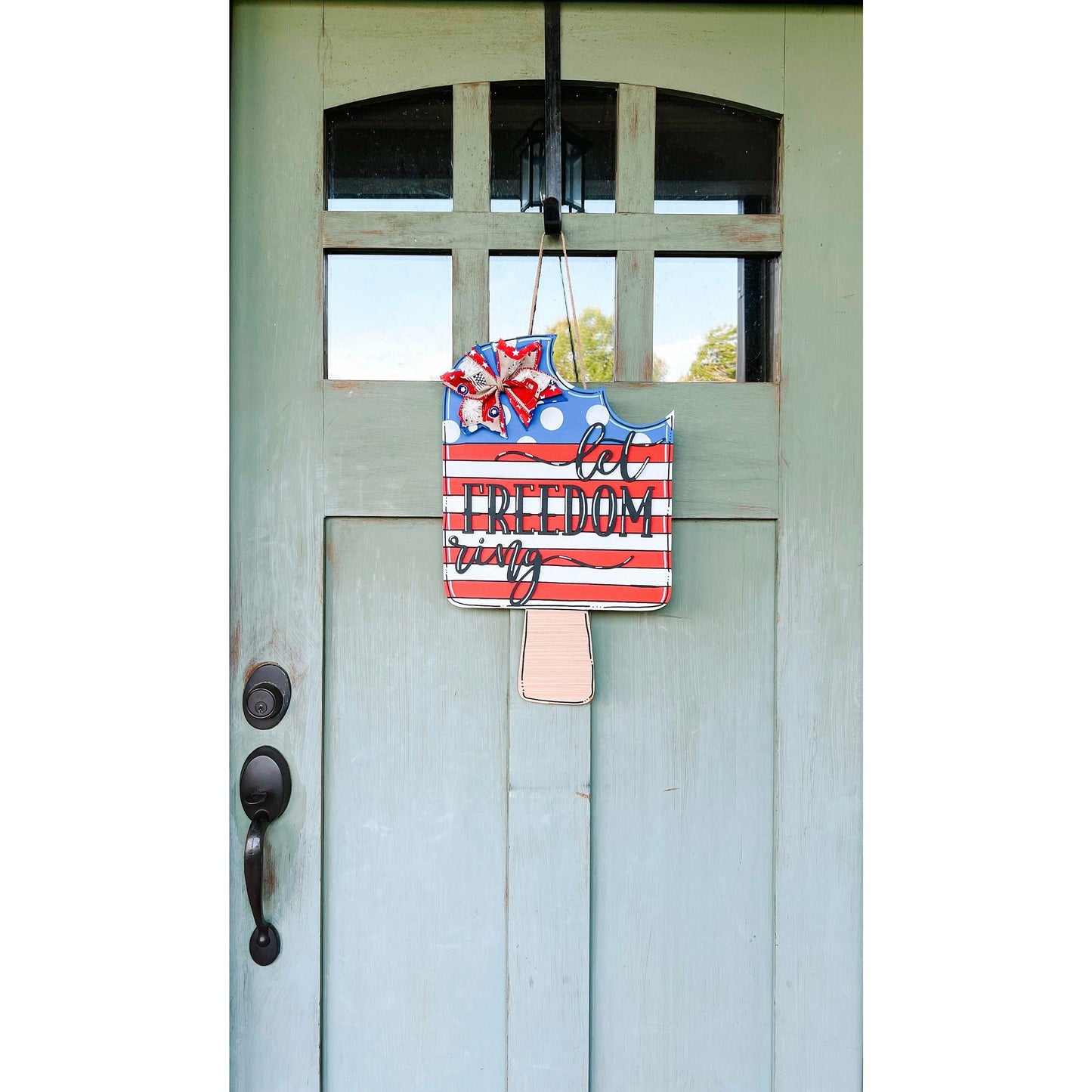4th of July Popsicle Door Hanger