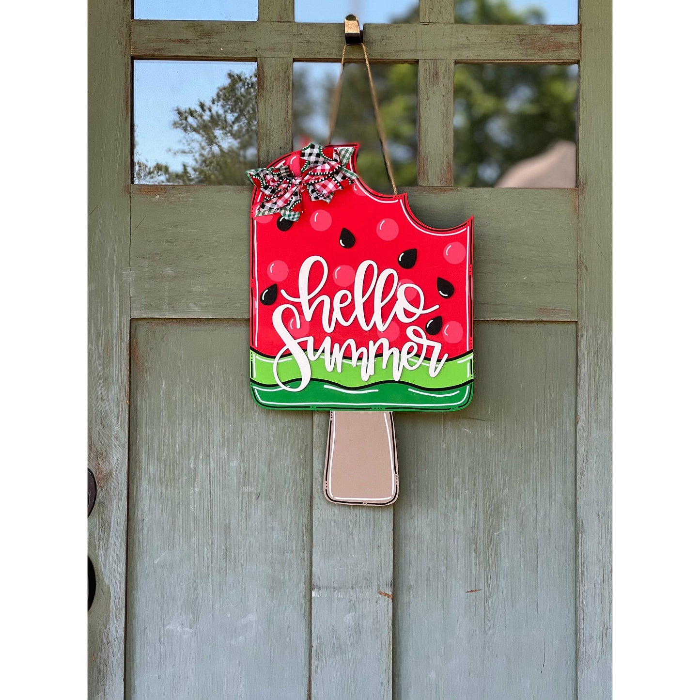 Hello Summer Popsicle Door Hanger