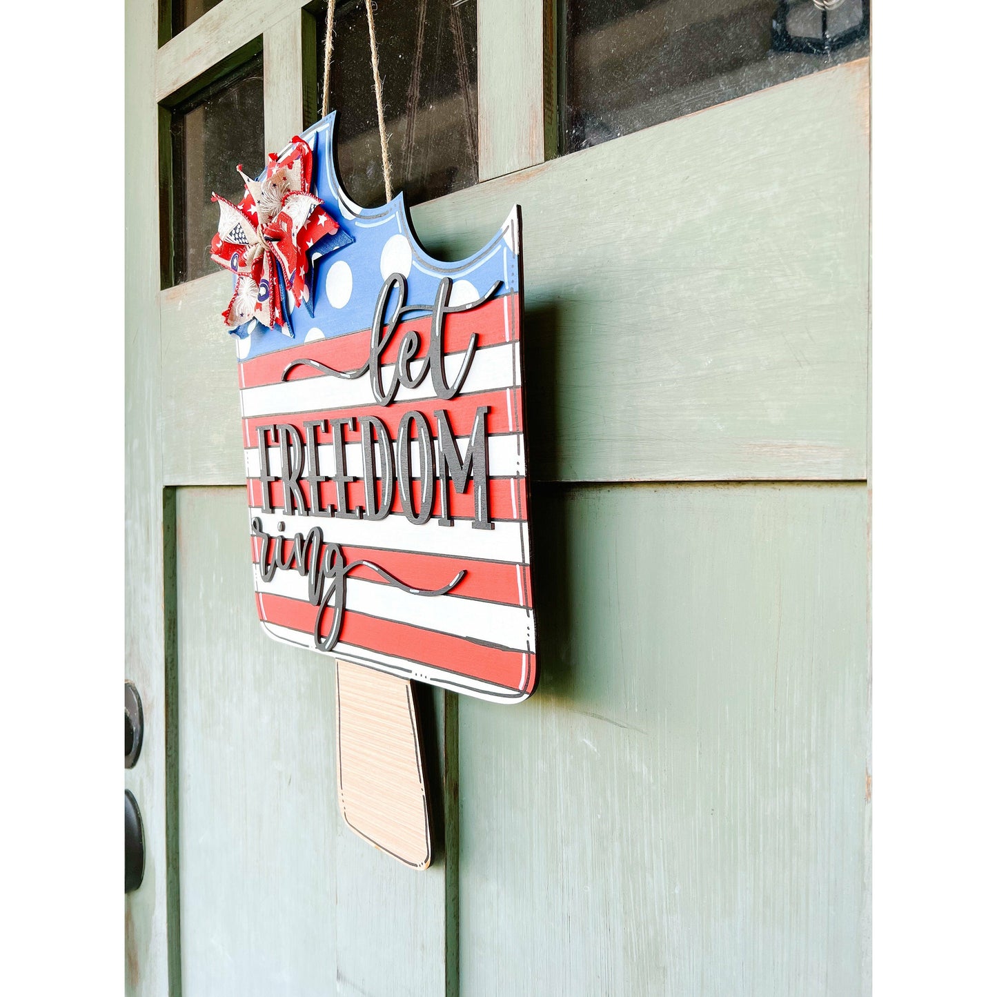 4th of July Popsicle Door Hanger