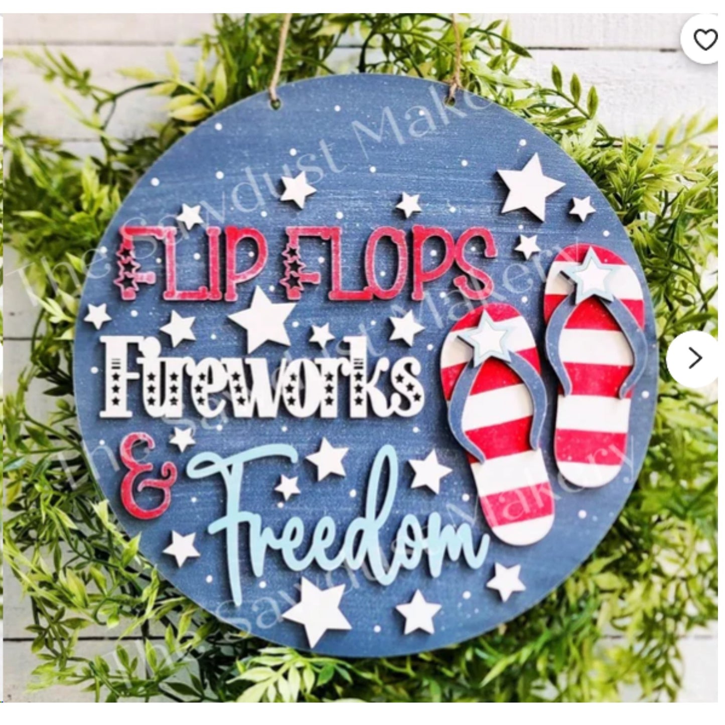 Flip Flops Patriotic Door Hanger - Ruthie 6.22.2024