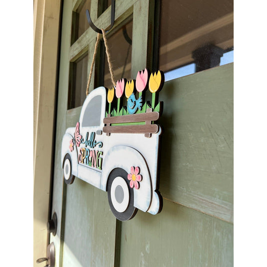 Hello Spring Truck Door Hanger