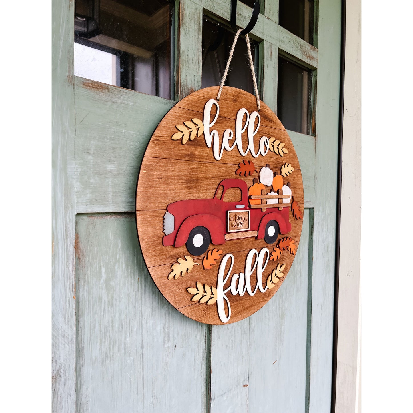 Copy of Fall Red Truck Door Hanger