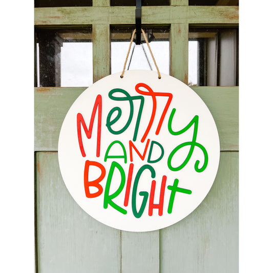 PCHSW Merry & Bright 2 Door Hanger