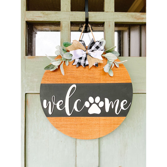 Welcome Paw Door Hanger