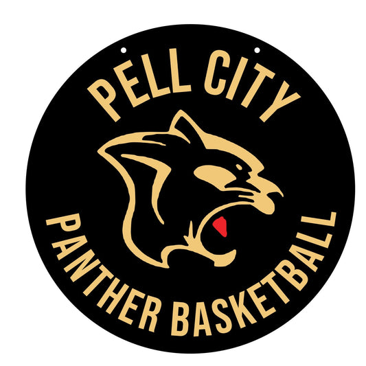 Panthers Basketball Round Door Hanger