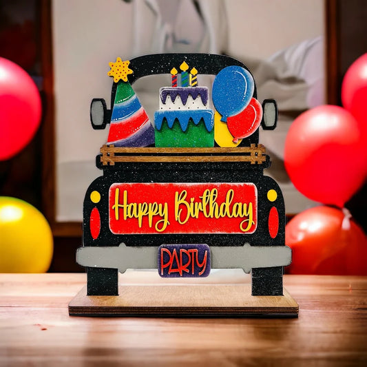 Happy Birthday Interchangeable Farmhouse Truck with Inserts