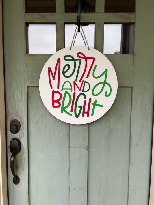 PCHSW Merry & Bright 2 Door Hanger