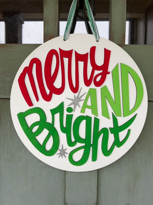 PCHSW Merry & Bright 1 Door Hanger
