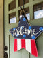 Welcome Star Patriotic Door Hanger