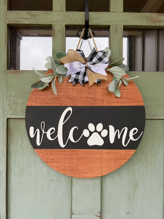 PCHSW Welcome Paw Door Hanger