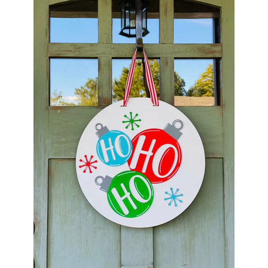 PCHSW HO HO HO Christmas Door Hanger