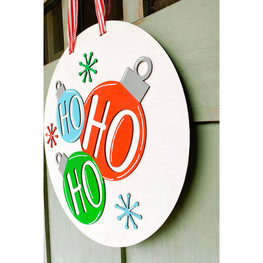 PCHSW HO HO HO Christmas Door Hanger