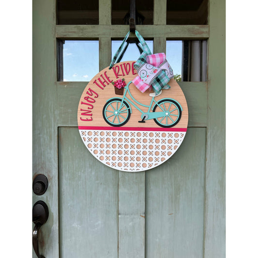 Enjoy the Ride Bicycle Door Hanger