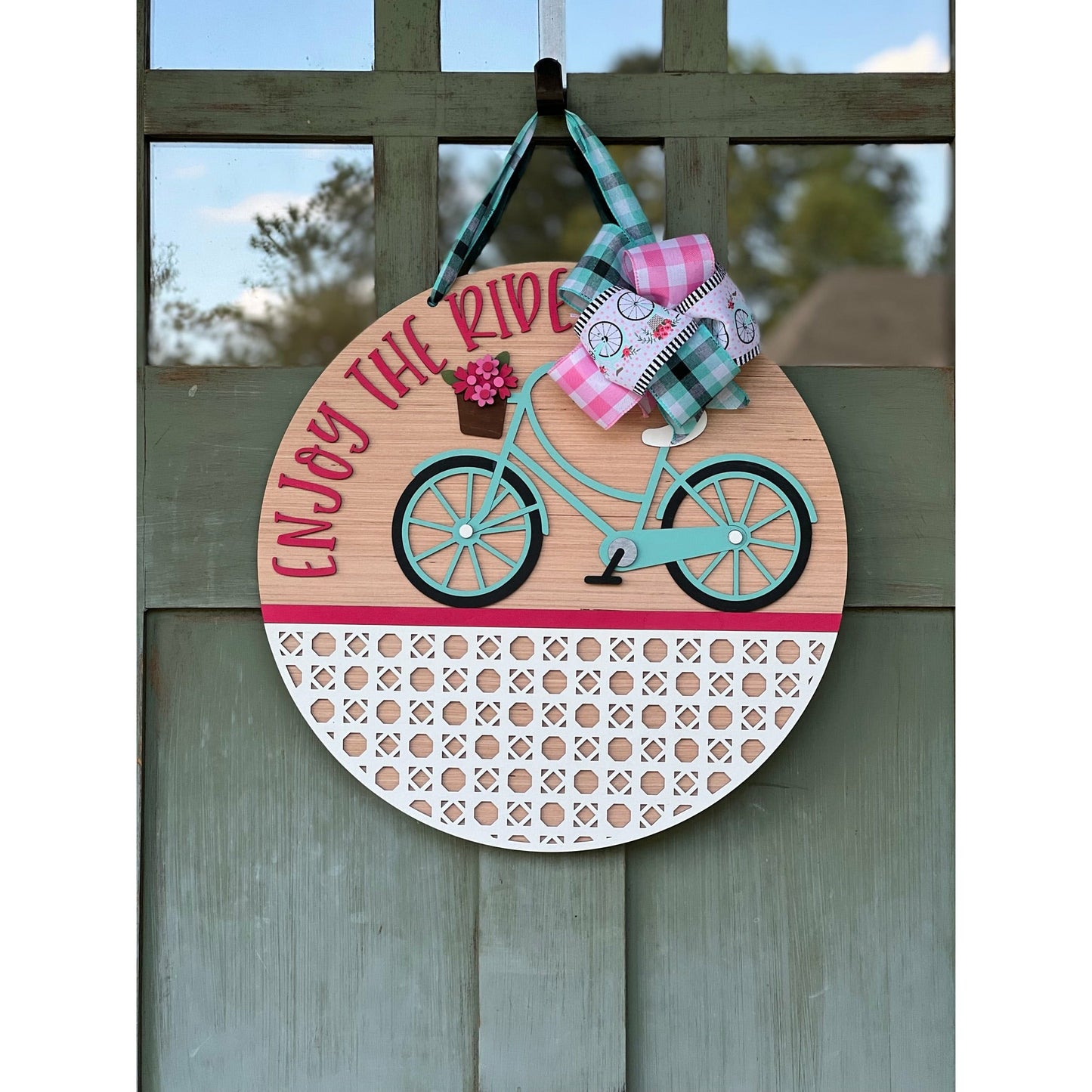 Enjoy the Ride Bicycle Door Hanger