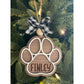 Dog Ornament Personalized Dog Paw Ornament