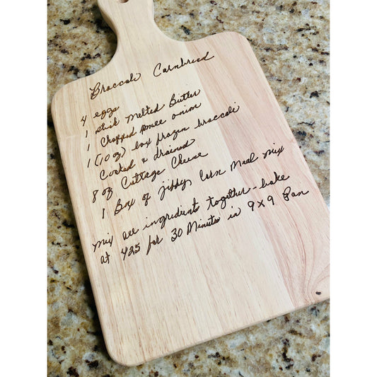Recipe Cutting Board, Personalized Cutting Board, Engraved Cutting Board, Mothers Day Gift