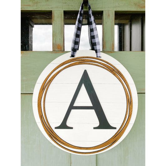 Monogram Farmhouse Door Hanger