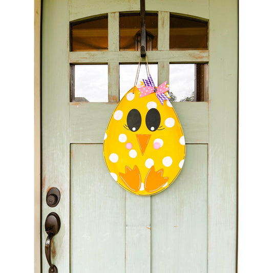 Spring Chicken Easter Door Hanger