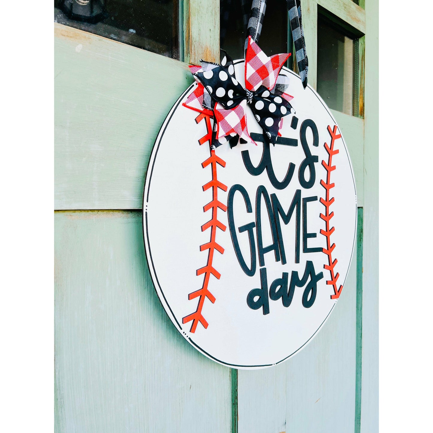 Baseball Door Hanger Its Game Day