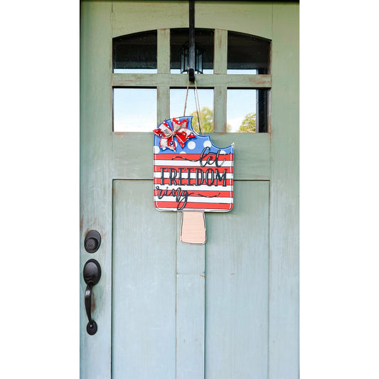 4th of July Popsicle Door Hanger