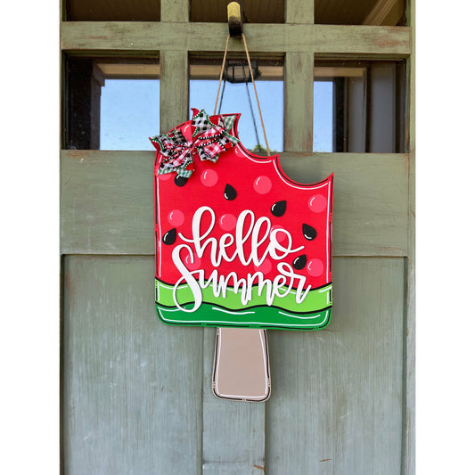 Hello Summer Popsicle Door Hanger